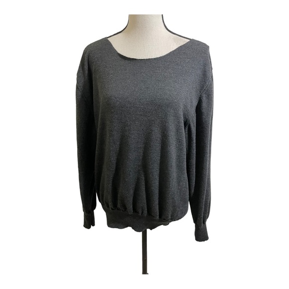 Pure wool womens raw neck grey sweater 100%wool. Long sleeve fits medium… - Picture 8 of 10
